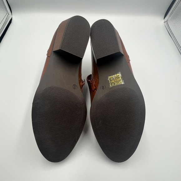 Dream Pairs Brown Ankle Booties Women's Size 9 Block Heel Side Zip Boots - Picture 12 of 13